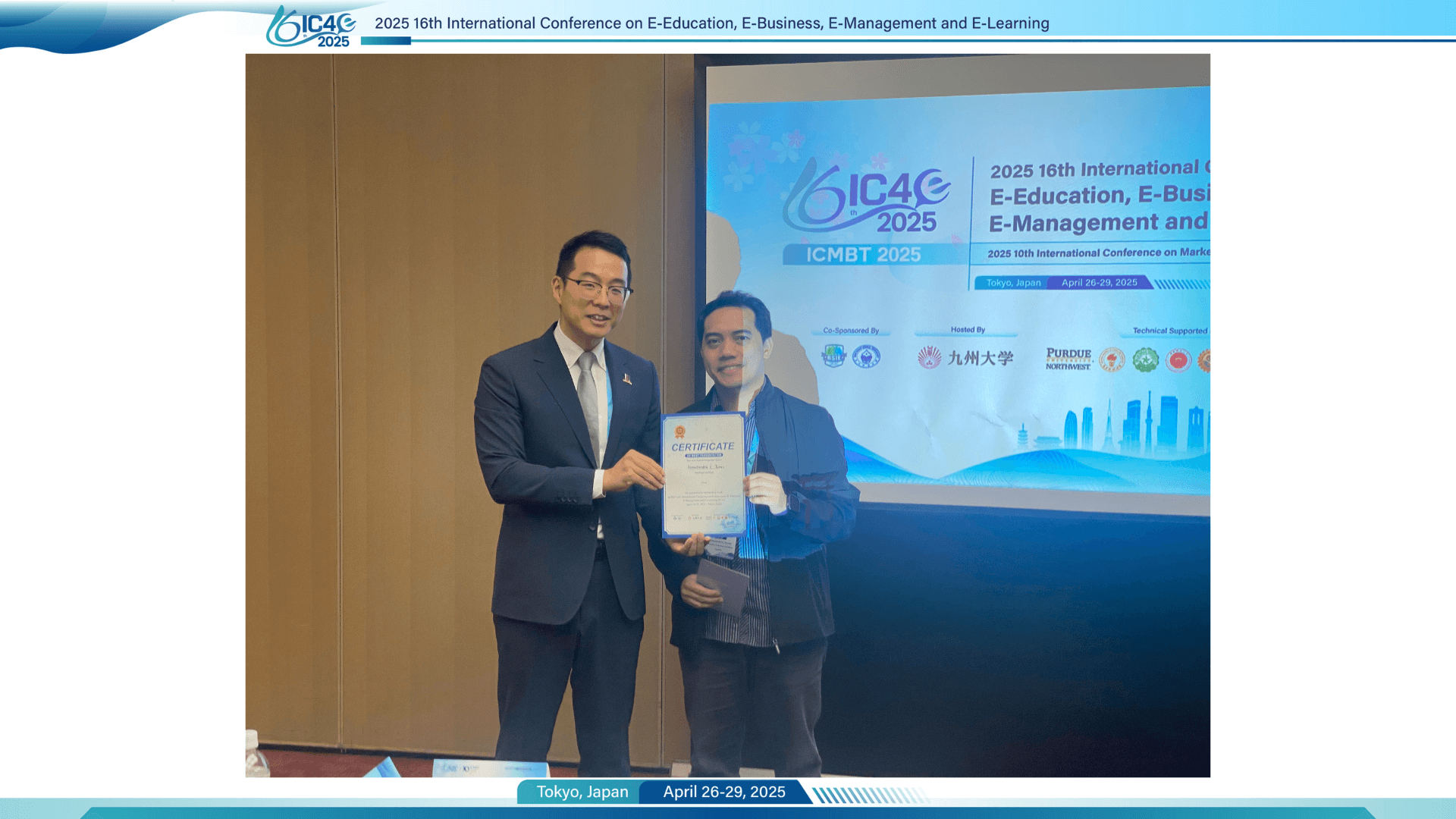 Best Presentation Award Winner - Onsite Session 8